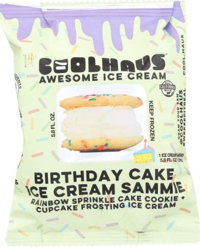 Coolhaus Birthday Cake Ice Cream Sammie Awesome Ice Cream Sandwich 1 Ct Harris Teeter