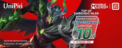 UniPin PROMO OKTOBER Top Up Diamonds MLBB Hemat Rp10 000 Pakai Doku