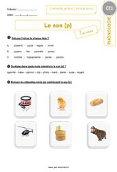 p b Son complexe confusion CE1 Cycle 2 Exercice évaluation