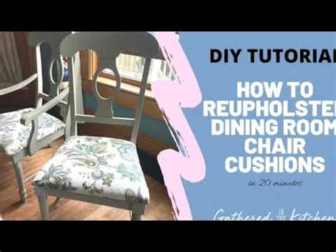 How To Reupholster Dining Chair Cushions Step By Step Diy Tutorial