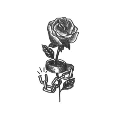 Prison Rose Chains Temporary Tattoo (small) – TattooIcon