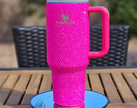 Pink Custom Bling Stanley Tumbler 40 Oz WITH BOW - Etsy