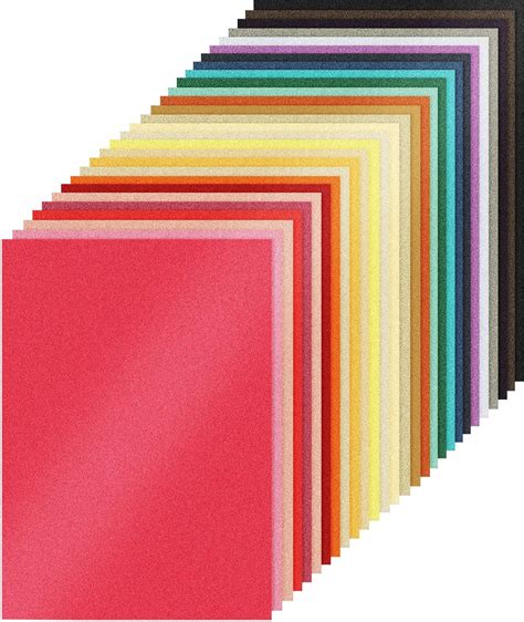 Fuutreo 168 Sheets Metallic Card Stock Paper 28 Assorted Colors Pearlescent Shimmer