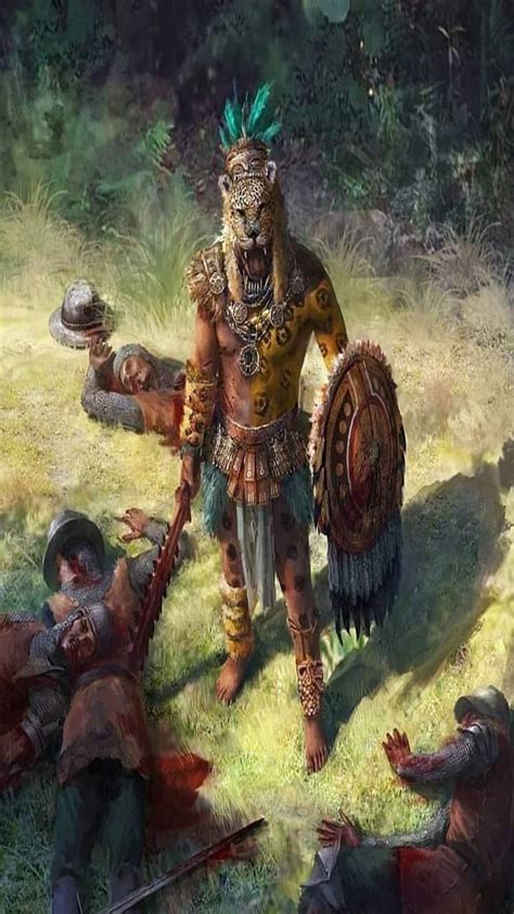 Jaguar Warrior Aztec Warrior Hd Phone Wallpaper Pxfuel