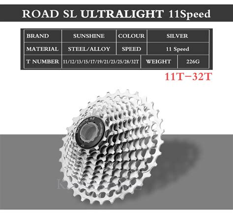 Sunshine Ultralight 11 Speed Road Bike Freewheel 28t 32t 34t 36t 11v Cassette Ebay