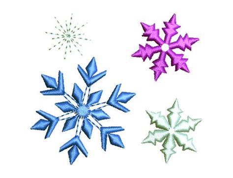 Snowflakes Machine Embroidery Design Set Sparkle Bursts Etsy