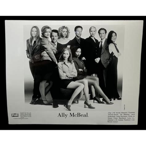 Art Ally Mcbeal Cast Press Photo Fox 1998 Calista Flockhart Lucy Liu