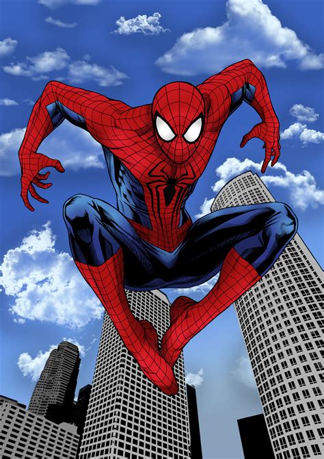 artstation  amazing spider man web swinging colours