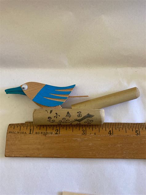 Vintage Wood Bird Whistle In Original Box Great Sound Etsy