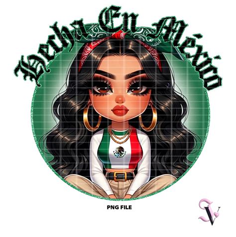 Hecha En M Xico Chicana Chola Chibi Style Mexicana Cinco De Mayo Latina