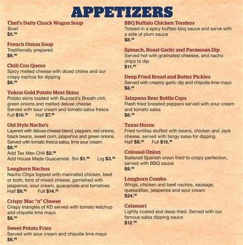 Longhorn Steakhouse Menu Pdf - newextra