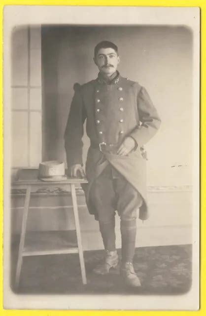 Cpa Carte Photo Militaire Soldat Eme R Giment Uniforme Poilu Guerre