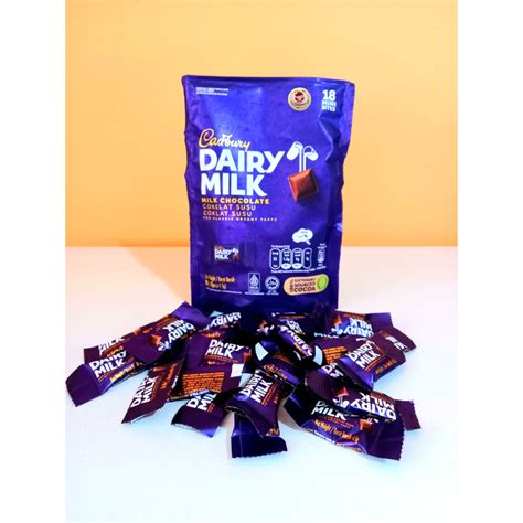 Jual Coklat Import Pouch Cadbury Dairy Milk Chocolate 81gr Isi 18pcs