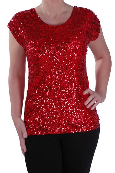 Womens Sequin Embellished Sparkle Evening Ladies Tops Eyecatchcom