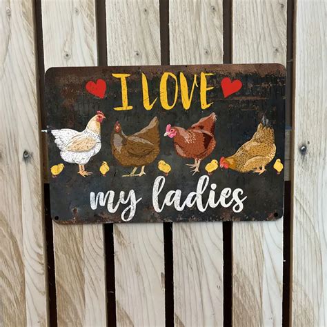 Vintage Chicken Metal Tin Signs Funny Chicken Coop Sign Temu