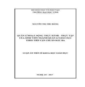 Qu N L Ho T Ng Th C H Nh Th C T P C A Sinh Vi N Ng Nh Qu N L Gi O