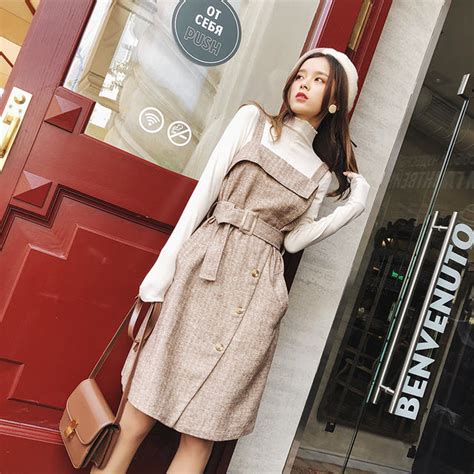 korean fashion outfit camisole dress  belt allkpop shop