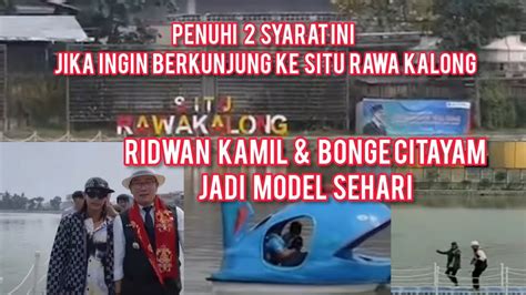 SITU RAWAKALONG DEPOK DIRESMIKAN RIDWAN KAMIL CATWALK BAK MODEL BARENG