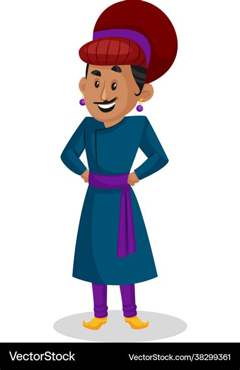 Birbal cartoon character Royalty Free Vector Image