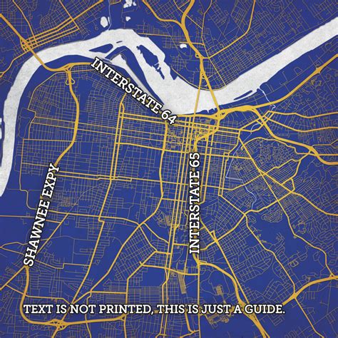 University of Louisville Campus Map Art - City Prints