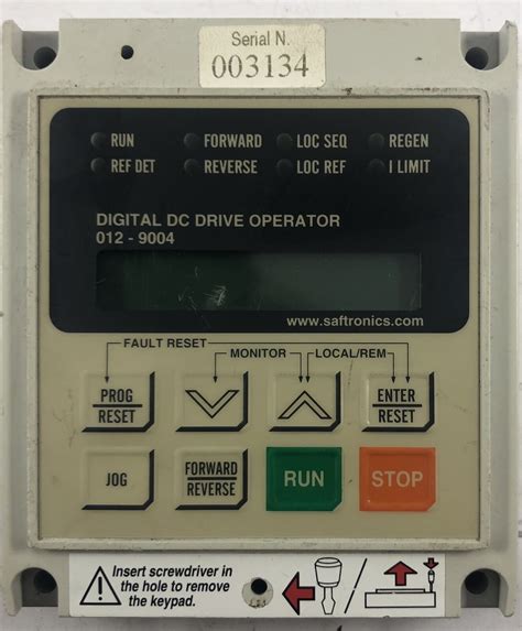 Saftronics Digital Dc Drive Operator Ebay