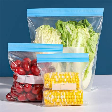 worthbuy reusable food zipper bag plastic storage bag sealed fruits