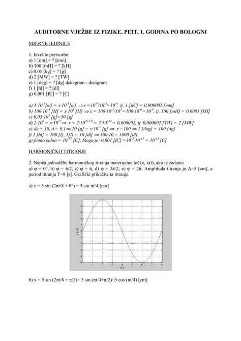 PDF AUDITORNE VJE BE IZ FIZIKE PEIT 1brod Pfst Hr Ivujovic Stare