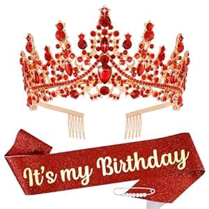 Amazon Tobatoba It S My Birthday Sash Birthday Tiara And Crown