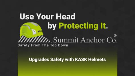 Use Your Head – by Protecting It – Summit Anchor Co.