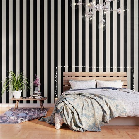 Black And Cream White Vertical Stripes Wallpaper by Daily Regina ...