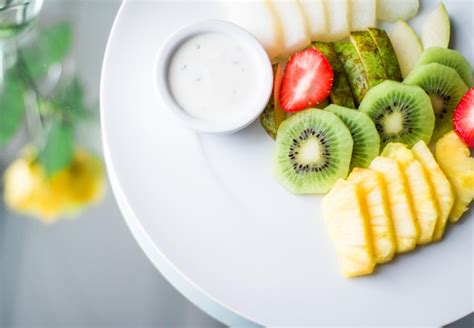 Premium Photo | Fruit plate served fresh fruits and healthy eating ...