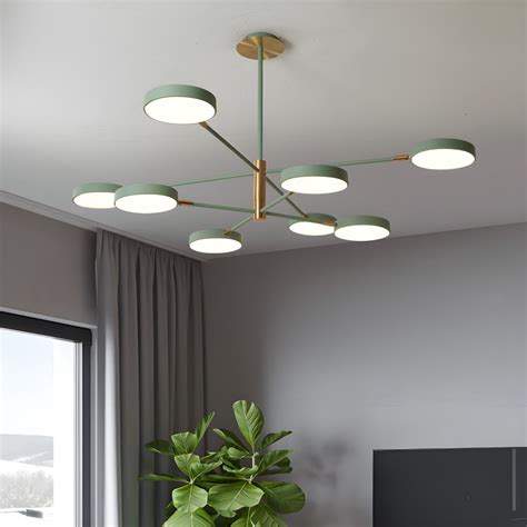 Round Ceiling Chandelier Ultra Contemporary Metal Hanging Ceiling