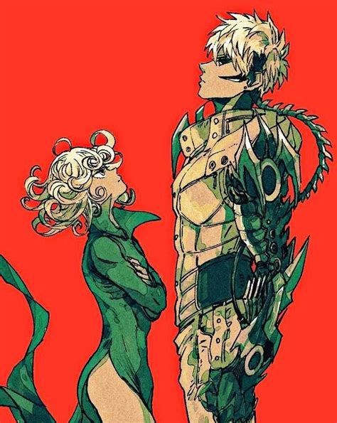 Genos And Tatsumaki One Punch Man キャラクター 絵 キャラ イラスト 面白いイラスト