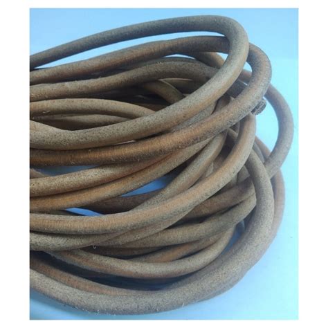 Genuine Leather Cord Round Mm Natural