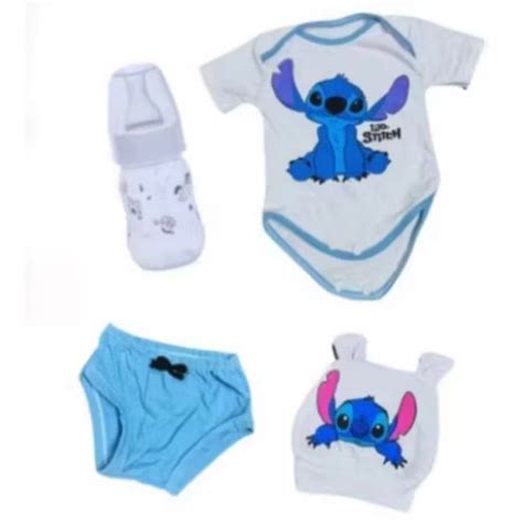 Roupa Do Stitch Para Bebê Reborn - Kit Roupinha Stitch Para Bebê Reborn | Shopee Brasil
