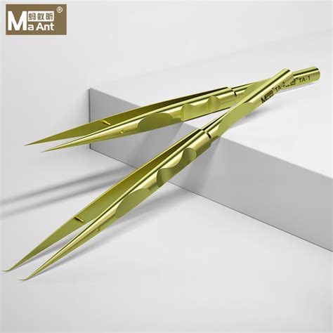 Maant High Precision Titanium Alloy Tweezers Curved Straight Tip For