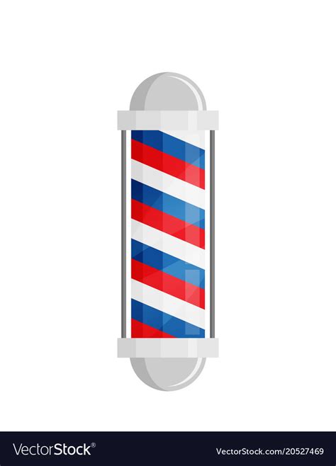 Barber Shop Poles With Stripes Isolated On White Vector Image