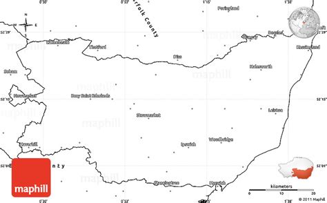 Blank Simple Map Of Suffolk County