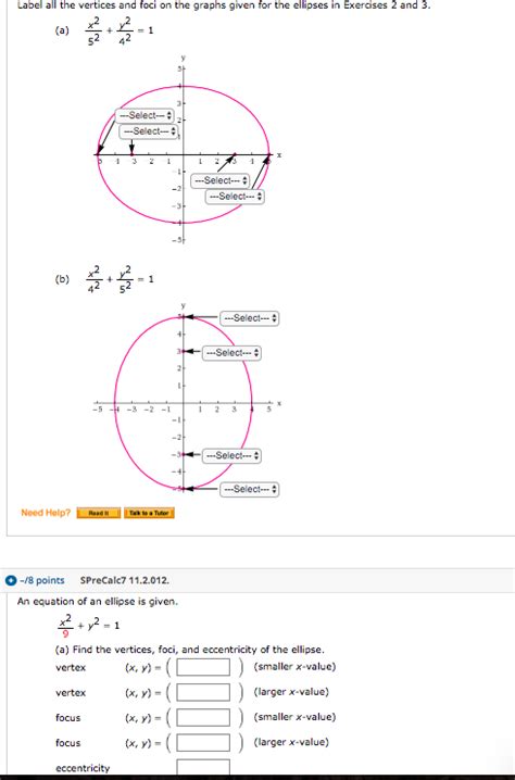 Find Equation Of Ellipse Given Vertices And Foci Tessshebaylo