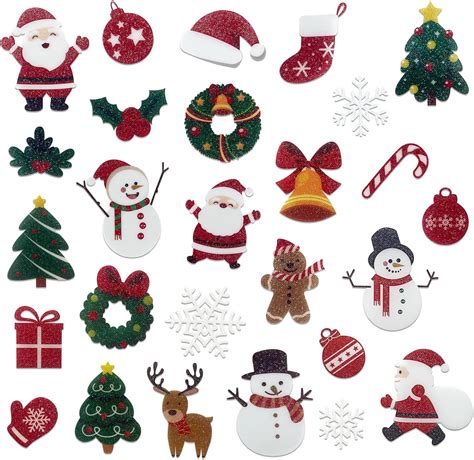 Weihnachts Sticker Set 270 Glitzer Sticker Aufkleber Weihnachten