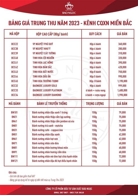 Bánh trung thu Bảo Ngọc 2023 chiết khấu cao nhất Miền Bắc