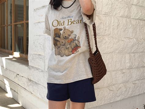 Zemma World Old Bear Printed Short Sleeve Tee Codibook