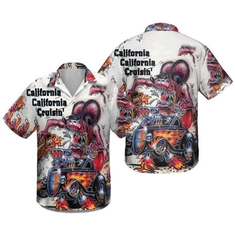 Rat Fink Rattail Hot Rod Hawaiian Shirt Sold By Christophmartin Sku Printerval