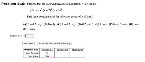 Solved Problem 10 Suppose That The Second Derivative Of