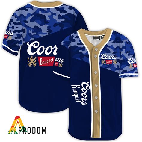 Classic Camouflage Coors Banquet Baseball Jersey Coors Banquet T