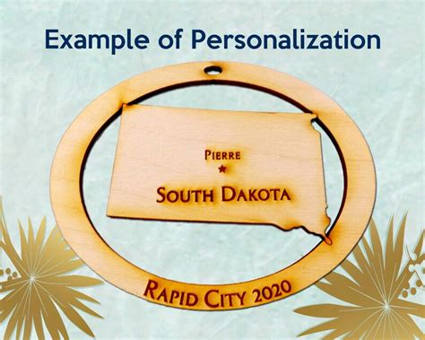 Personalized South Dakota Ornament South Dakota State Etsy