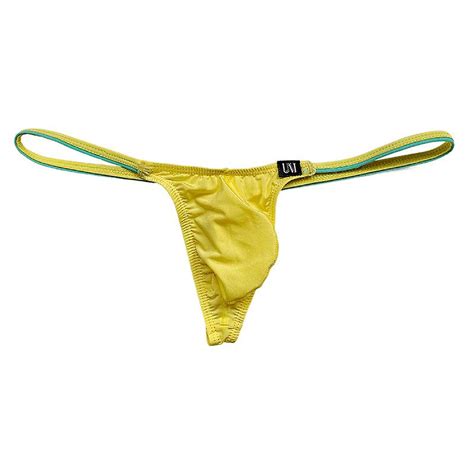 Mens Ice Silk Perizoma Mini Micro Bikini G String Nuoto Tanga Mutande A