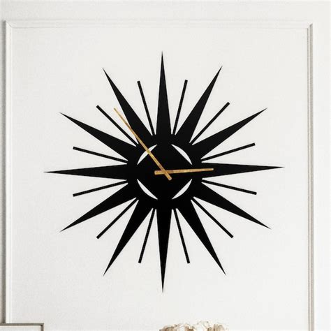 Starburst Clock Etsy