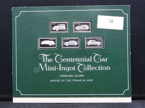 Sold At Auction The Centennial Car Mini Ingot Collection Sterling