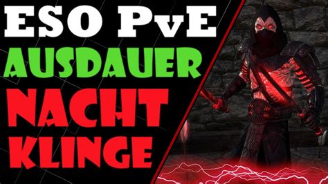 ESO PvE Ausdauer Nachtklinge DD Build DEUTSCH Mit Krit Schaden